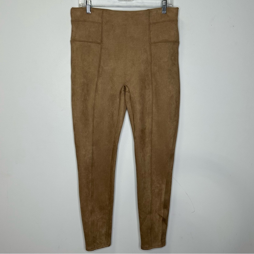 Spanx Women’s Faux Suede Slimming Leggings Pants In Beige Size XL - Picture 5 of 14